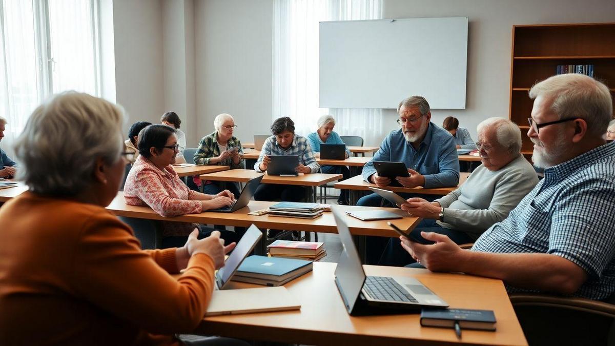 Aprendizado digital para idosos Aprendizado digital para idosos
